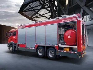Dry powder/nitrogen fire truck