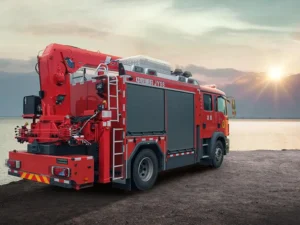 Emergency rescue fire truck