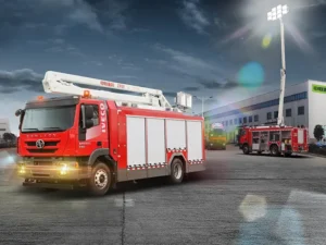 Lighting tower fire truck