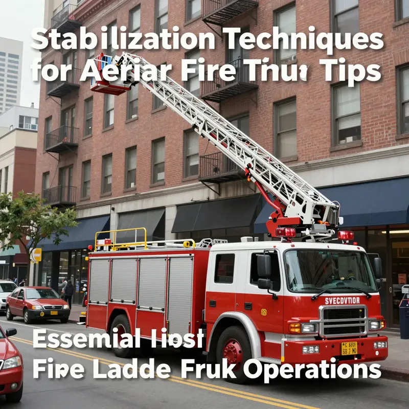 Proper stabilization of an aerial ladder fire truck before deployment is crucial for safe operations.