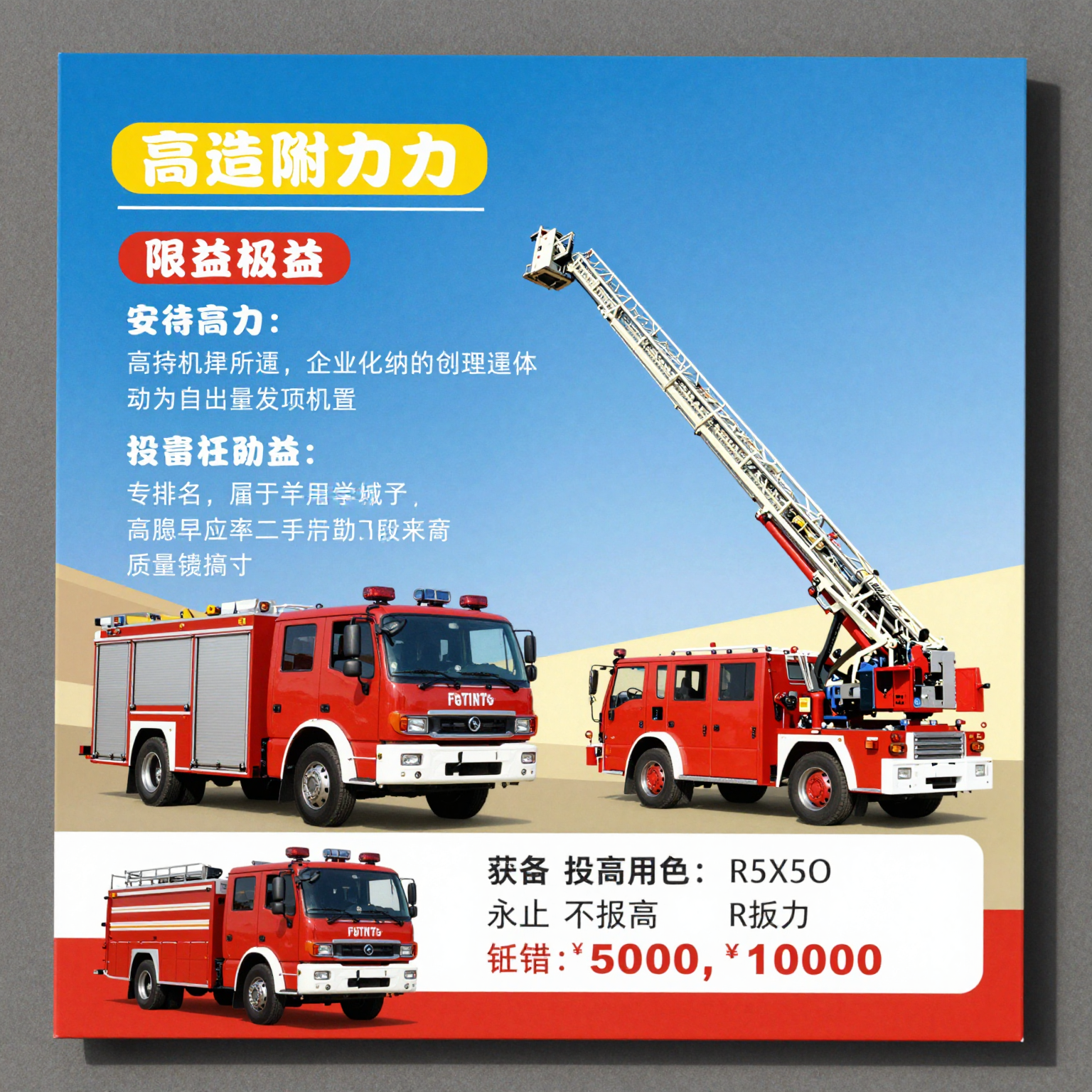 消防車のランプトレーラー