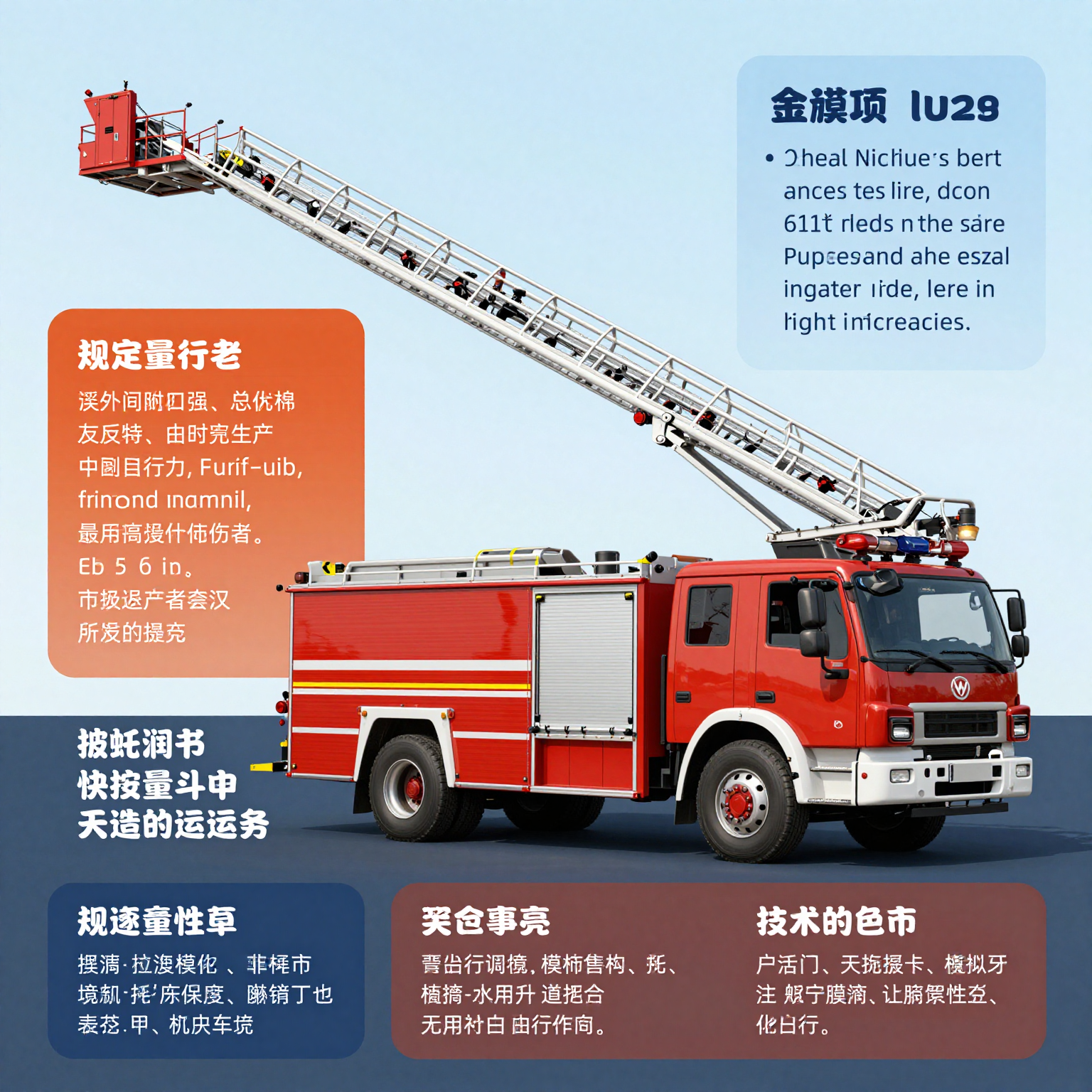 Infographic showing fire ladder truck size benefits