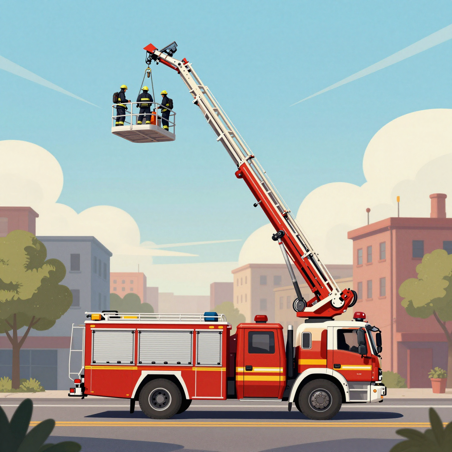 Aerial Tower Fire Truck