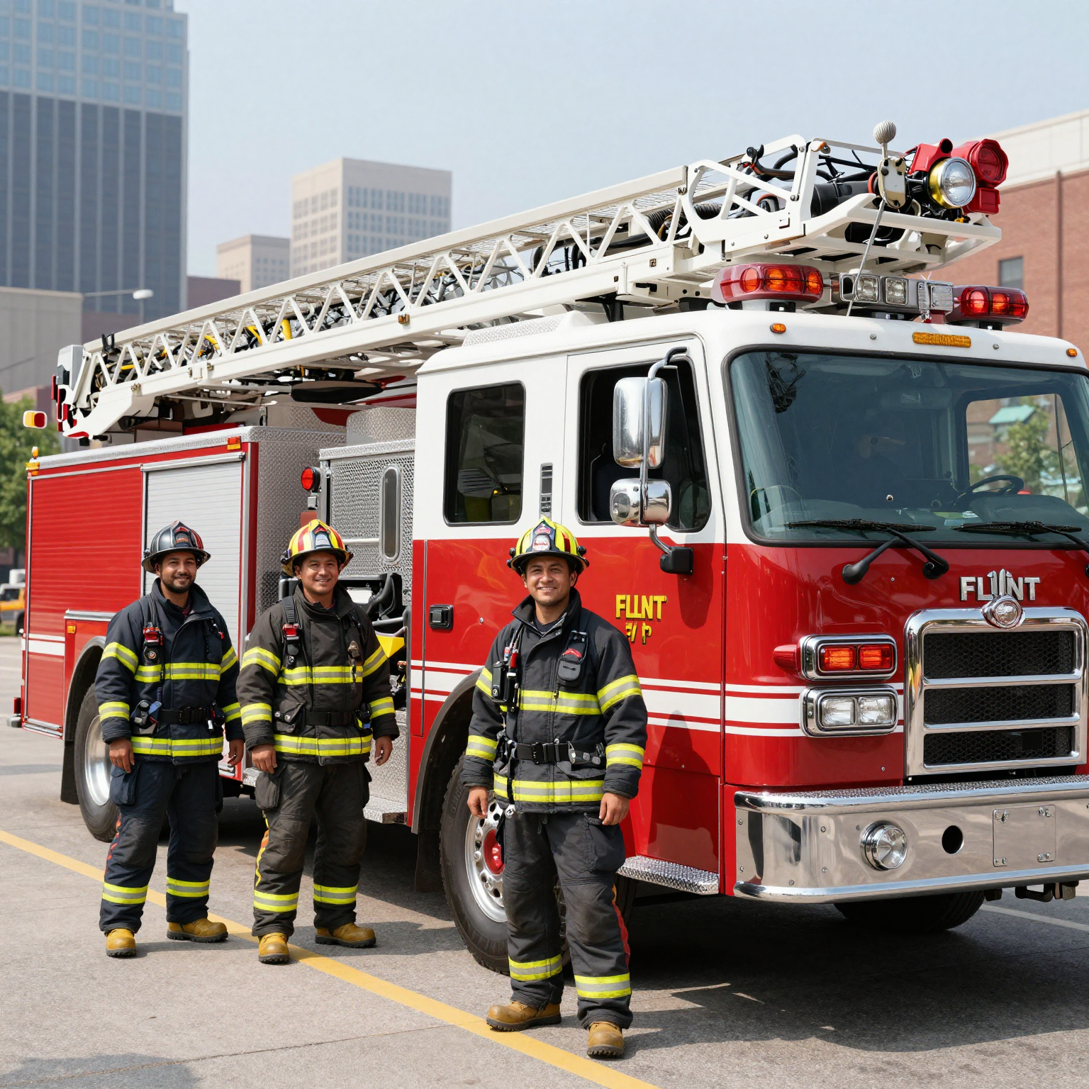 Flint Fire New Ladder Truck
