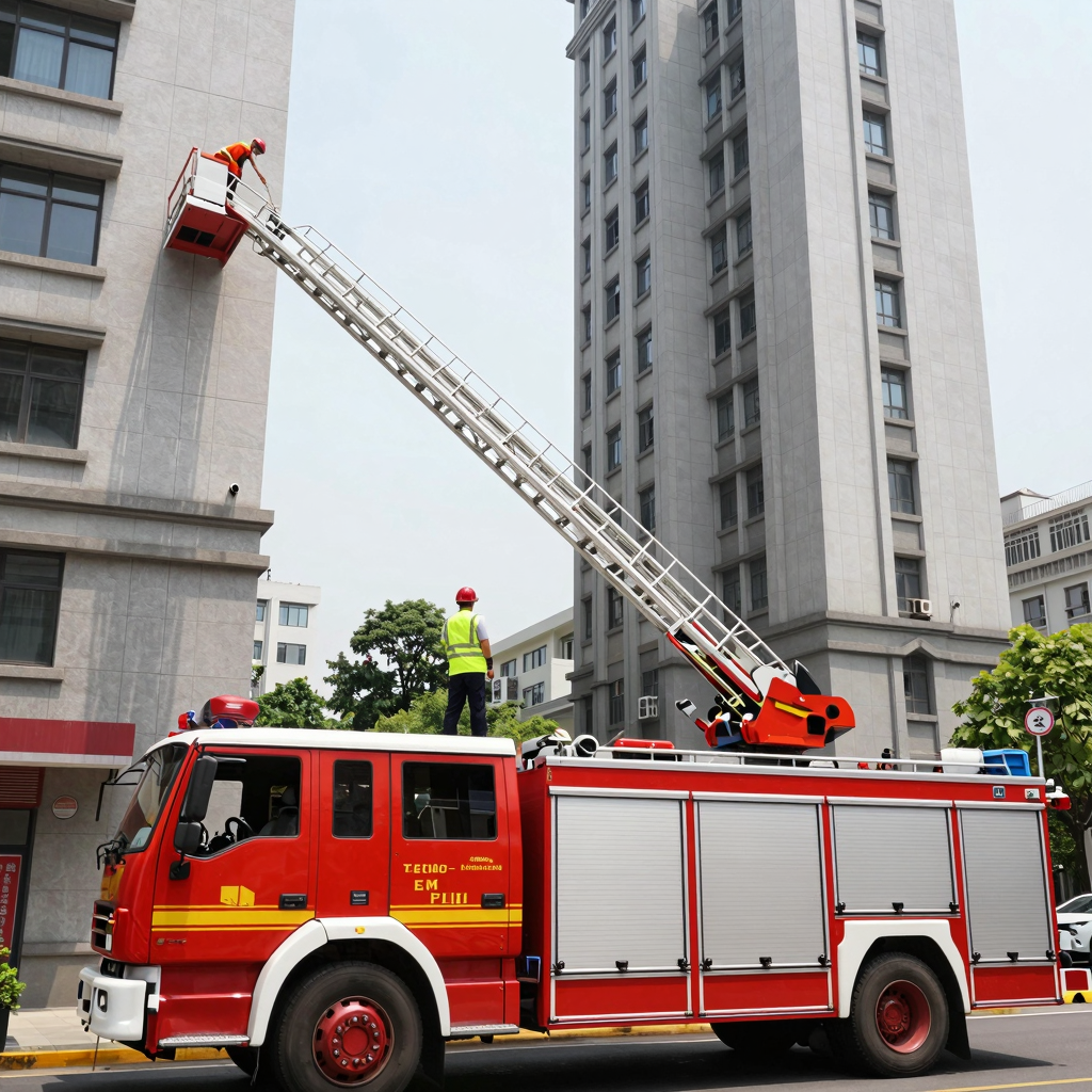 Xe cuốn thang cao LA cháy