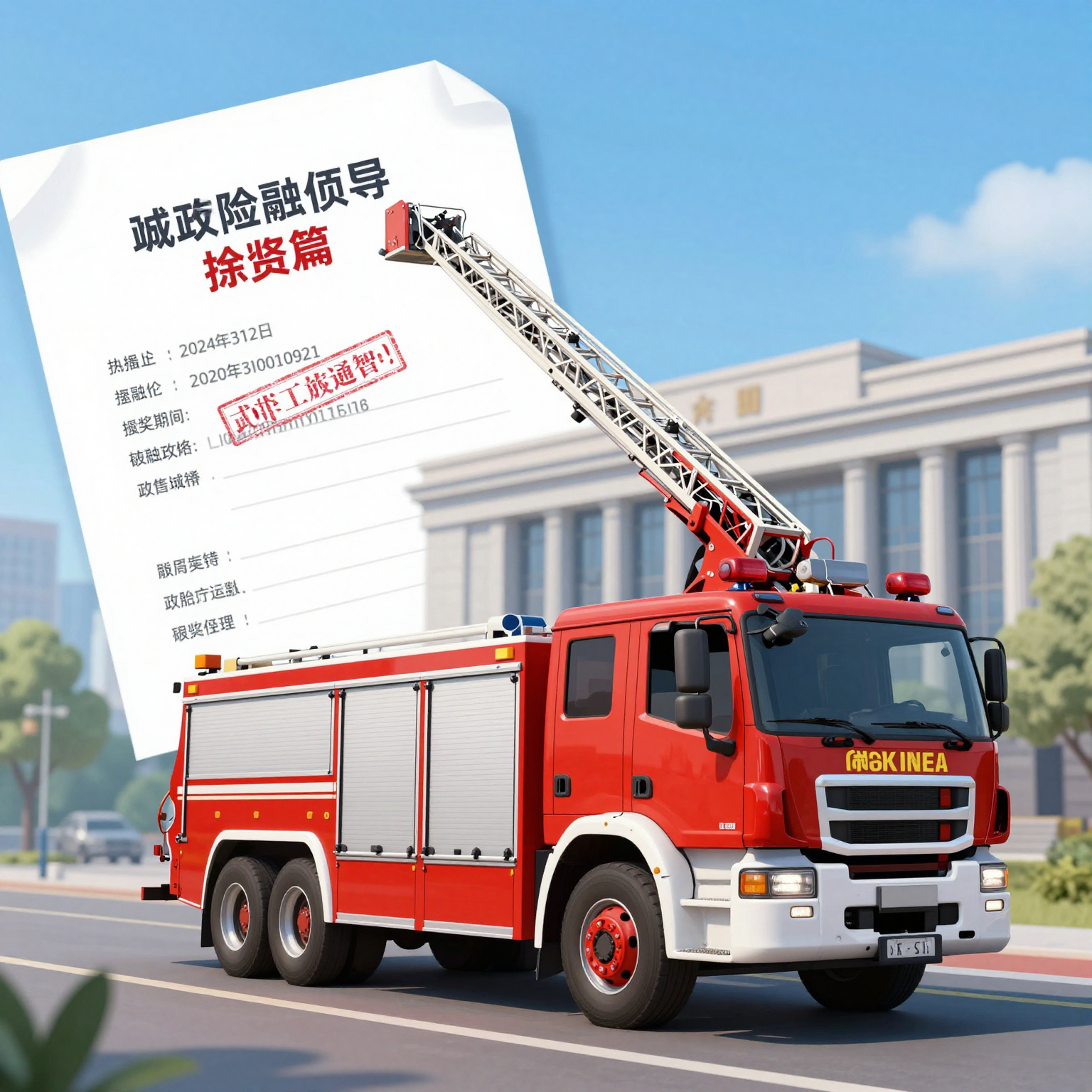 Municipal fire apparatus financing and government grant approval visualization