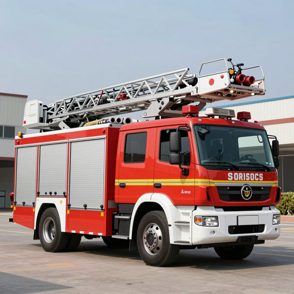 Modern Aerial Fire Truck