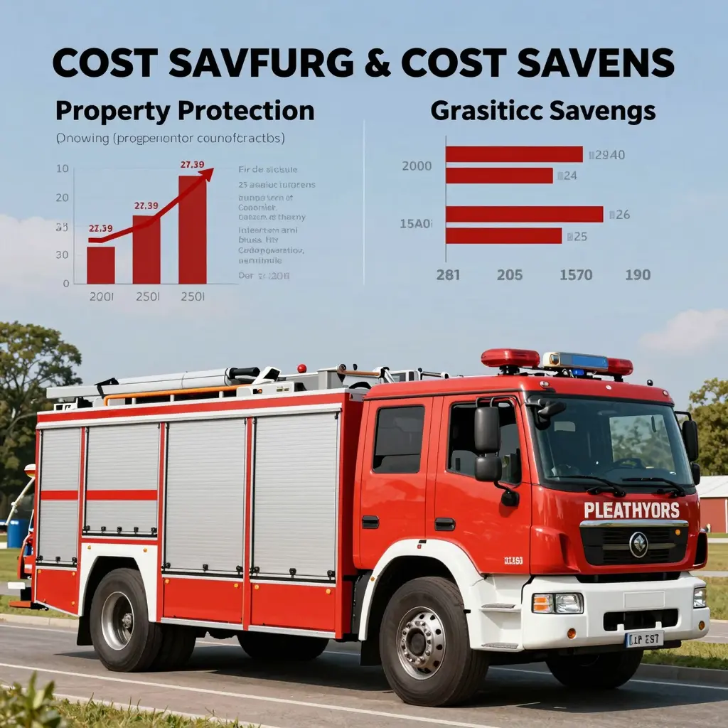 Infographic on Financial Benefits of Aerial Platform Fire Trucks