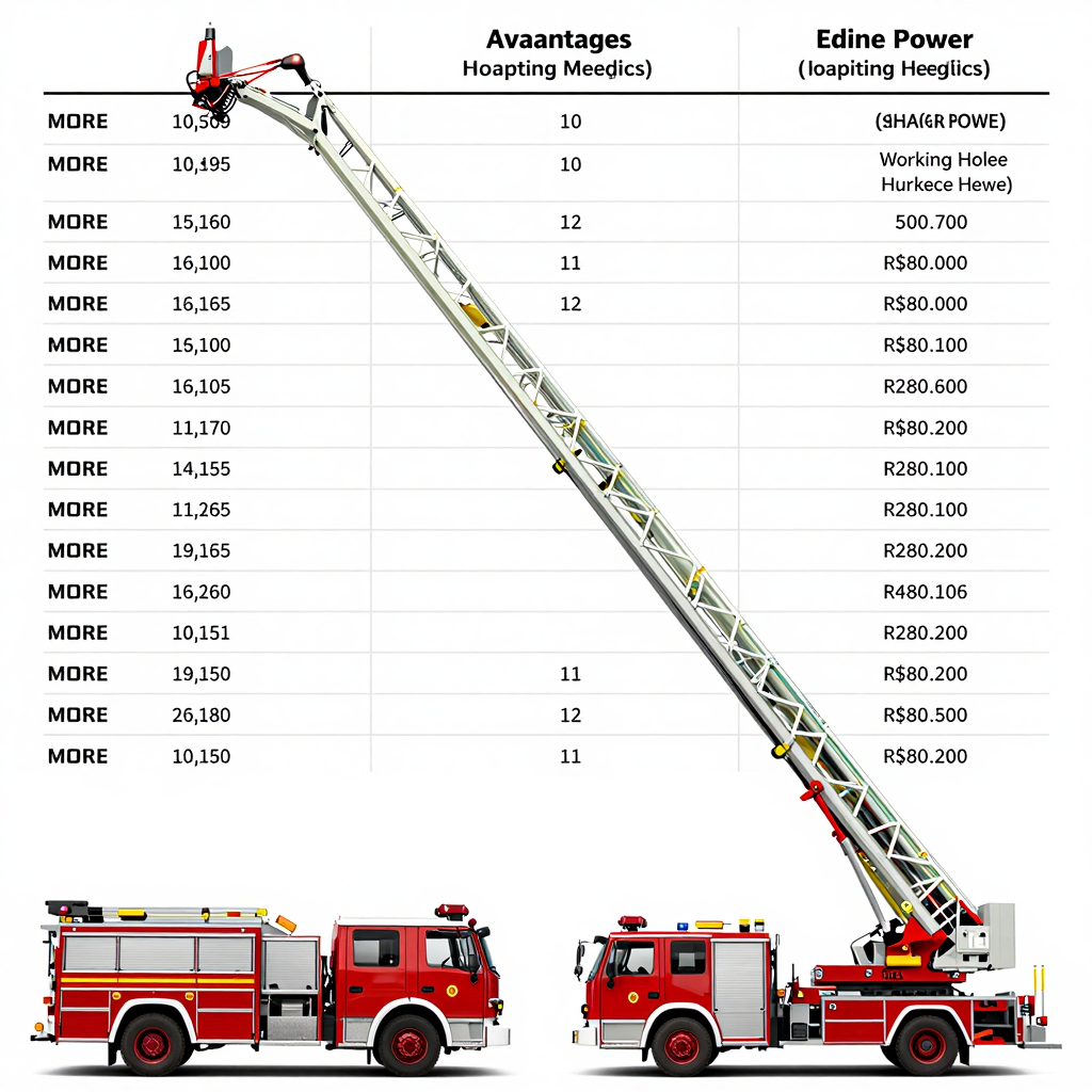Fire Truck Tower Ladder Comparison