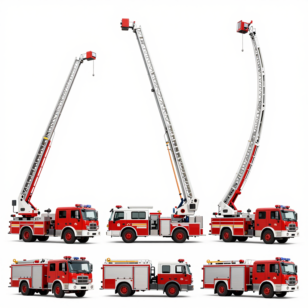 Different Fire Truck Types and Ladder Heights