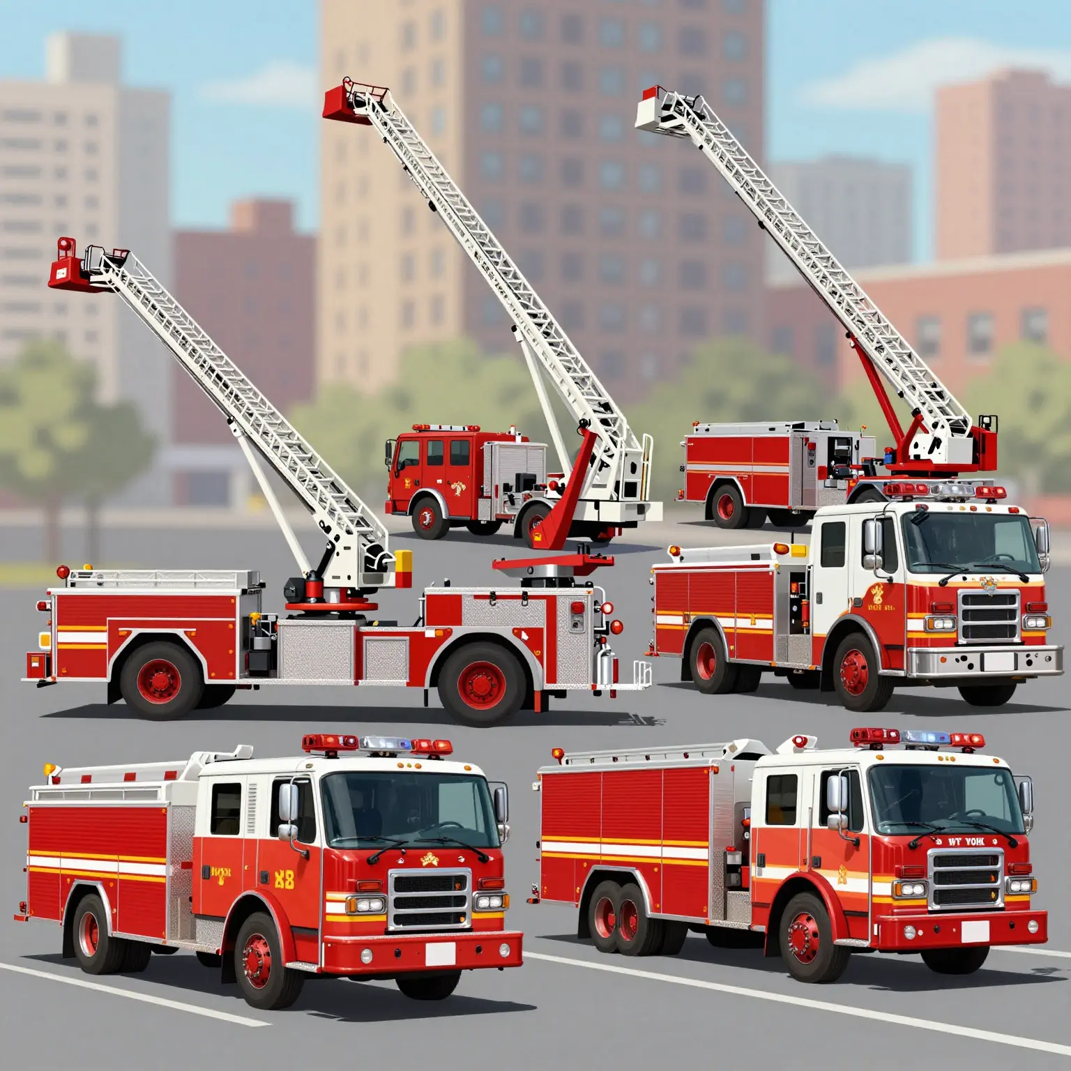 Ladder Trucks Used by FDNY