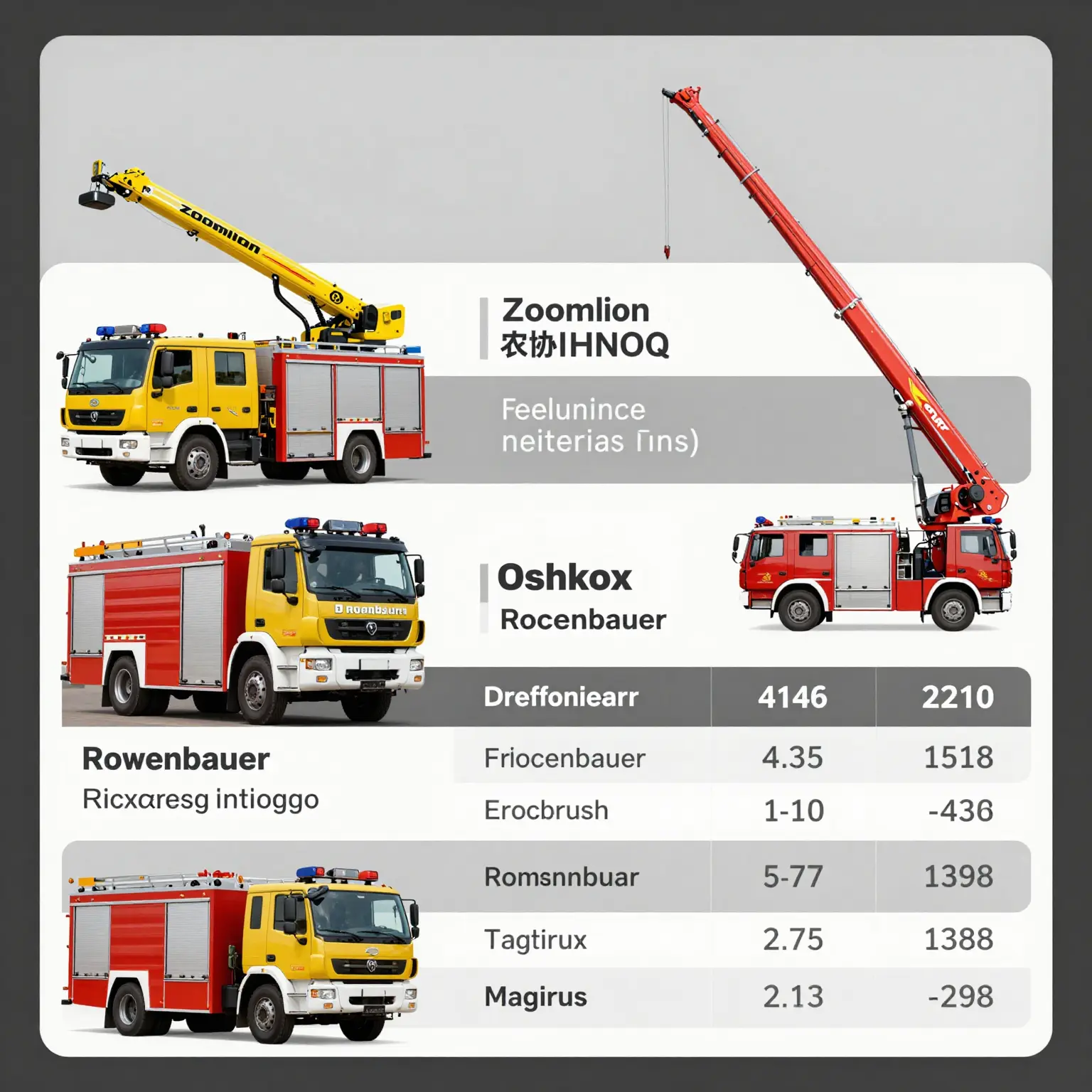Aerial Platform Fire Trucks Comparison