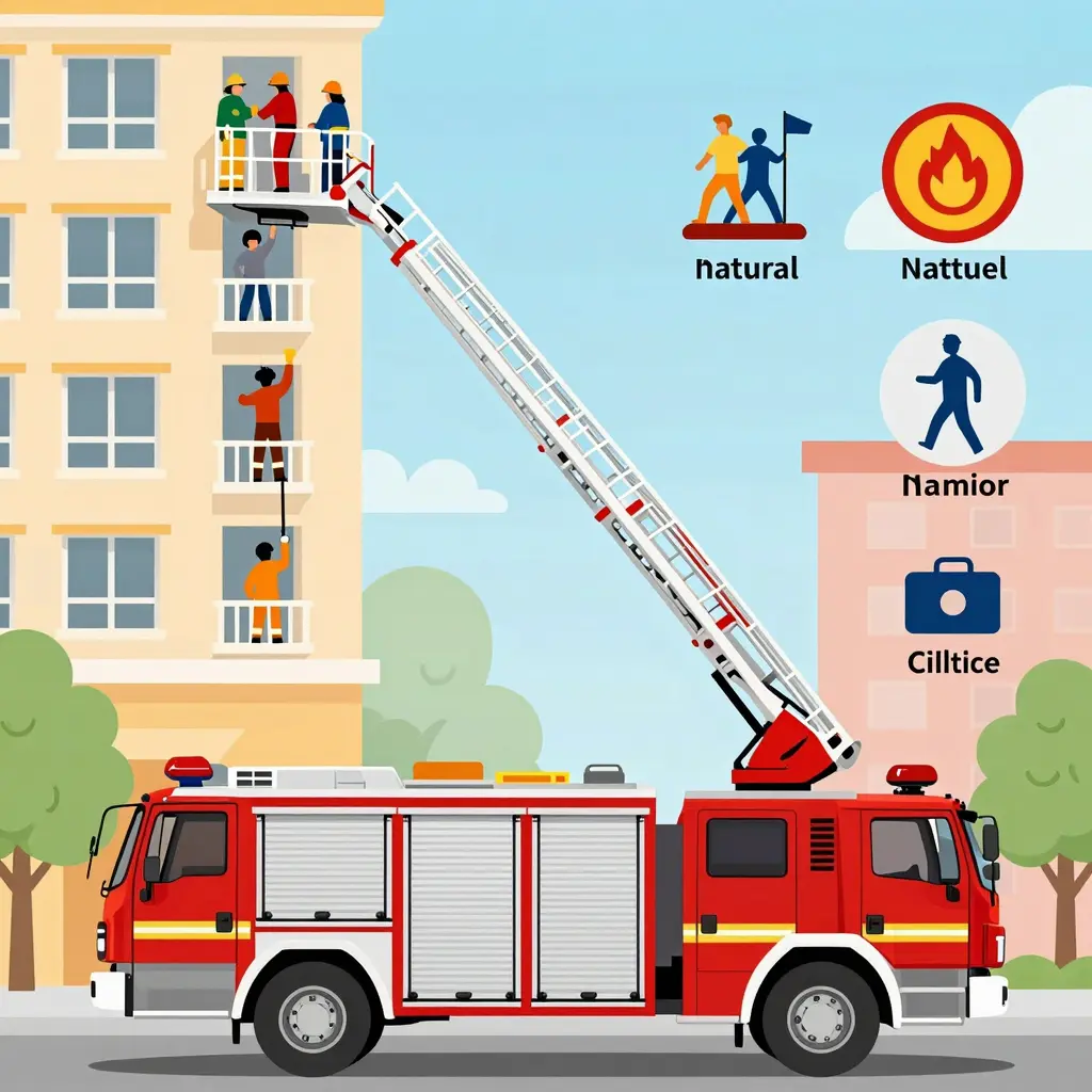 Fire Ladder Truck Infographic