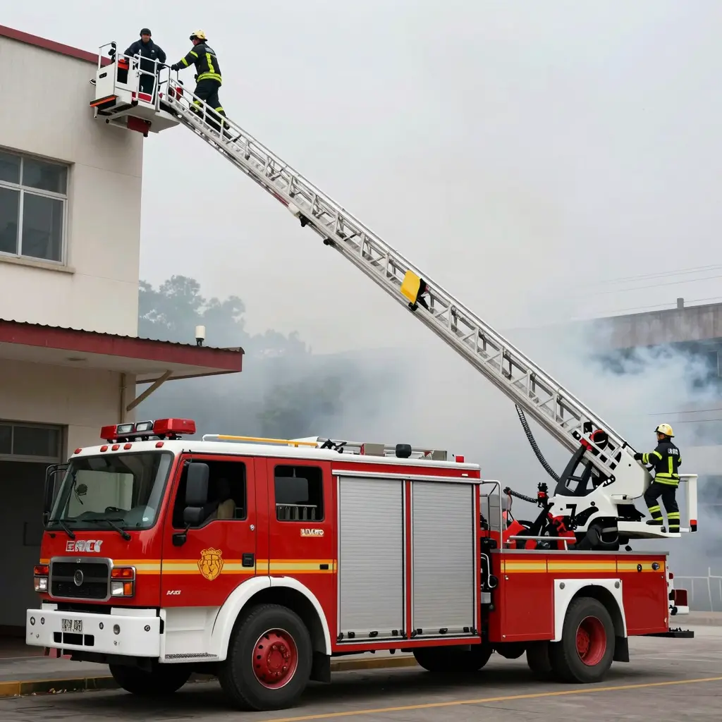 Fire Ladder Truck Responding