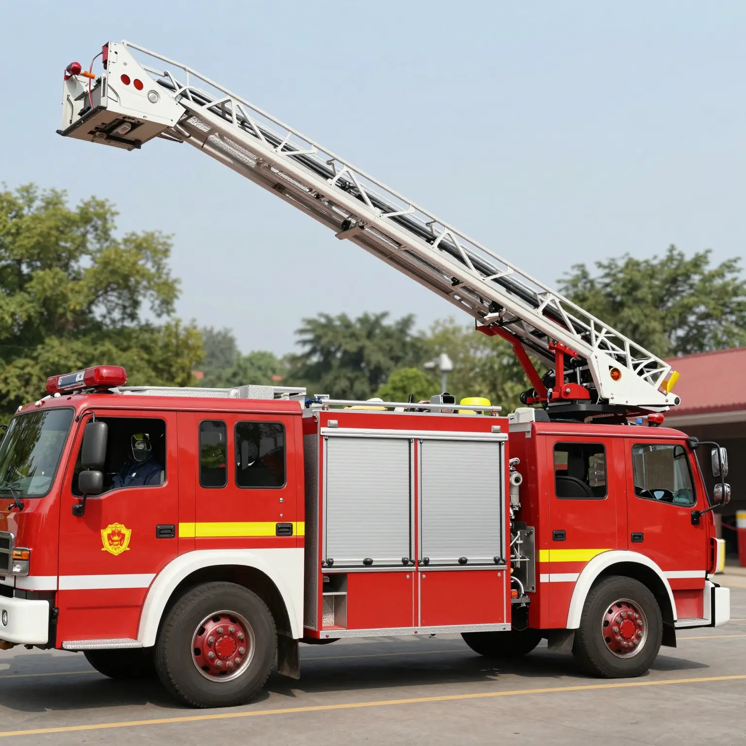 Fire Truck with Rescue Ladder