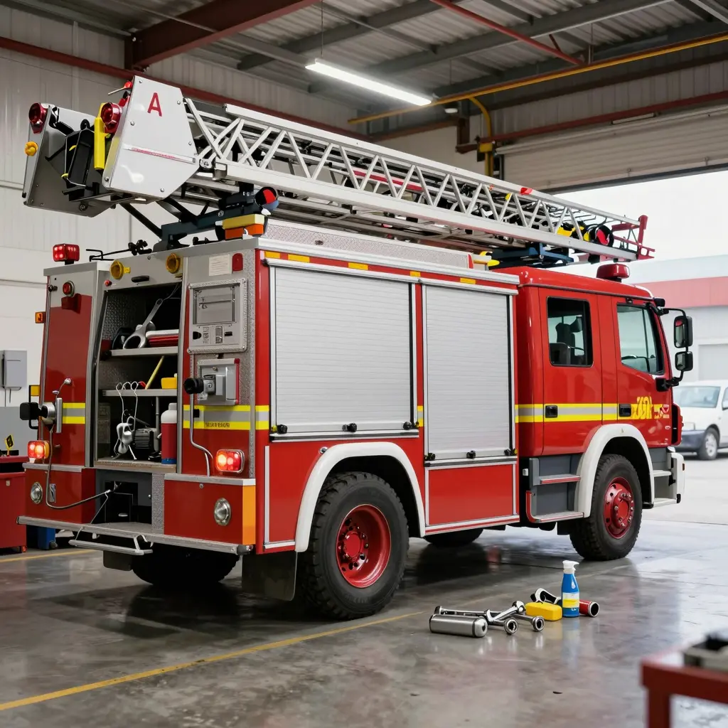 Fire Truck with Ladder Maintenance