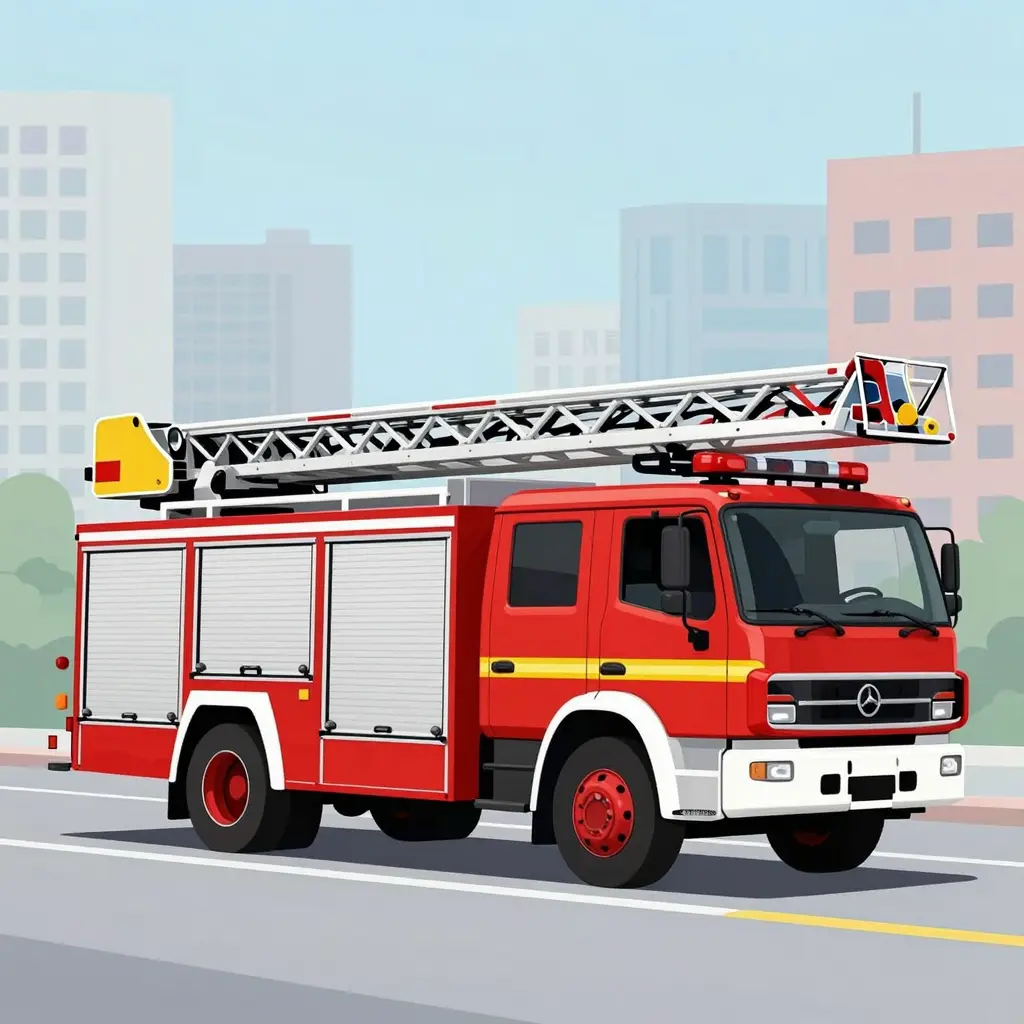 Fire Truck with Ladder Rack
