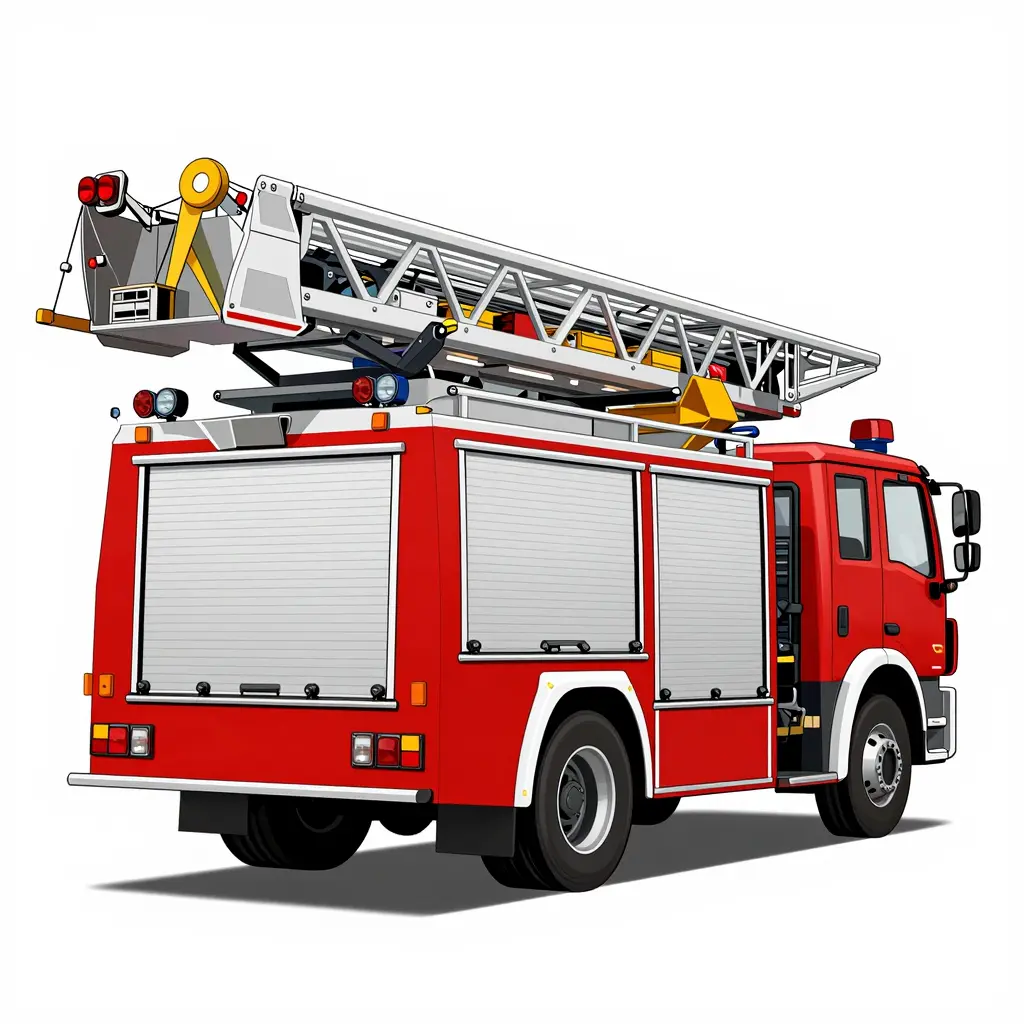 Rear Steer Ladder Fire Truck