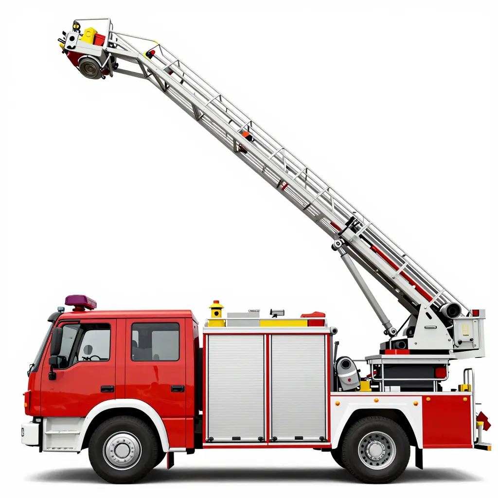 Illustration of Aerial Fire Truck Features
